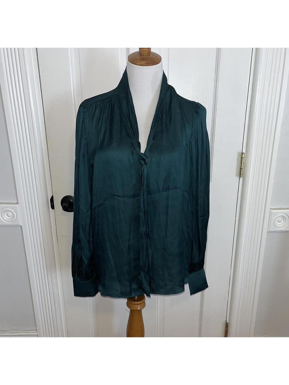 MNG tie neck blouse